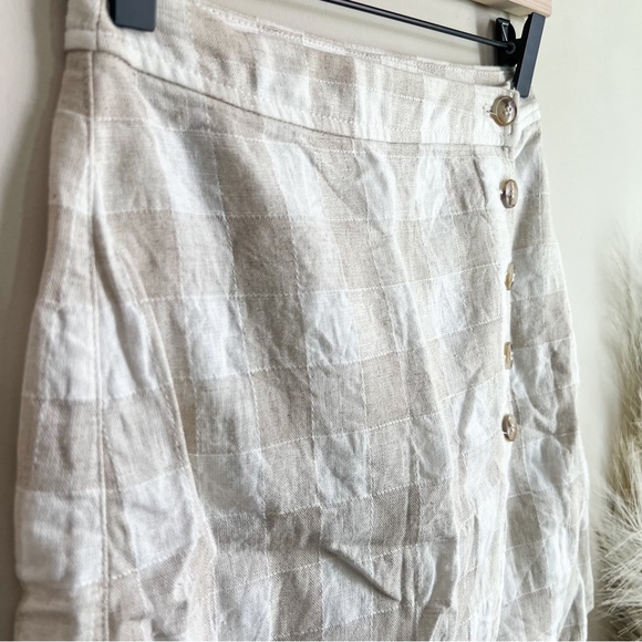 LNWOT Madewell Tulip Hem Mini Linen Skirt - Picture 2 of 3